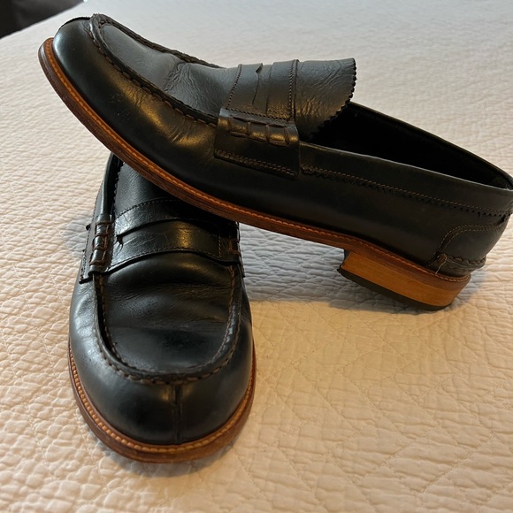 Mr. B Penny Loafers - Navy Blue/Brown - Picture 1 of 2